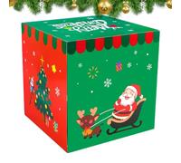 Christmas Themed Candy Box, Christmas Treat Box for Kids, Christmas Favor Box, Festive Holiday Treat Boxes, Reusable Christmas Candy Boxes 25x25x25cm/9.84x9.84x9.84in for Kids Boys Girls