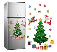 Christmas Themed Magnetic Sticker DIY, Versatile Waterproof Decoracion De Navidad 2025 Christmas Magnets for Fridge Tree for Family Fun (2pcs)