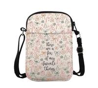 Christmas Things - Bolso bandolera con texto en inglés "These Are A Few Of My Favorite Things", bolsa de hombro de Feliz Navidad, Christmas Things Cb, 15*21*2cm