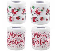 Christmas Toilet Paper, Merry Christmas Santa Claus Toilet Paper Tissue Napkins Fun Holiday Design for Bathroom Decor (A)