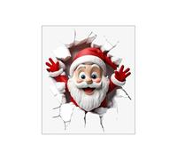 Christmas Toilet Sticker - Santa Claus Decal, Fun Waterproof Santa Claus Wall Sticker | Festive Christmas Toilet Decal for Daily Indoor Home, Room, Dormitory, Apartment, Garden, Fall, Winter, Holiday