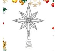 Christmas Topper - Christmas Tree Topper, Stars Tree Toppers Decoration, Octagonal Reusable Ornaments, 8-Pointed Christmass Star Trees Toppers For Holiday Party Supplies Fireplace Table Shelf Office