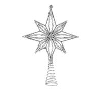 Christmas Topper - Octagonal Reusable Ornamentation, Tree Star Topper, Secure Spring Base Mount, Shine Finish Coating, Seasonal Decorative Item, Perfect for Indoor Embellishment
