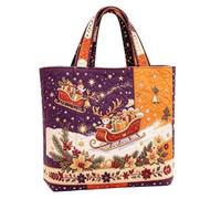 Christmas Tote Bag, Large Capacity Quilted Shoulder Handbag, Polyester | Carries Daily Essentials With A Spacious Interior, Lightweight Quilted Construction, Festive Christmas Patterns, Comfortable