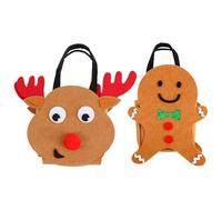 Christmas Tote Bags, 3x Portable Gingerbread Candy Bags, Christmas Wrapping Bags, Christmas Stocking Stuffers, Holiday Doll Bags, Storage Bags for Stocking Stuffers, Event Supplies