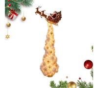 Christmas Trail Light for Wall Battery Powered Seasonal Cascading Ornament | Warm White Battery Operated Wall Mounted Fairy Lights For Indoor Christmas Wall Decor, Home Party Mantel Decoration
