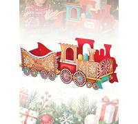 Christmas Train Gift Box, Whimsical Gingerbread-Style For Candy Holder, Present Deliver Holiday Cheer, Holiday Party Centerpiece, Family Christmas Decorations (B,M)