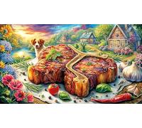 Christmas-Train-in-Snowy-Village 1000 Piezas Puzzle Educativo Papel Reciclado para Adultos Desafiante Idea 70x50/1000pcs