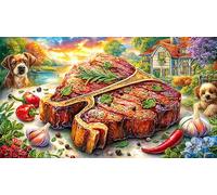 Christmas-Train-in-Snowy-Village 1000 Piezas Puzzle Reciclado Decoración Mural Hermosa Juego Educativo para Adultos Desafiante 38x52/1000pcs