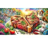 Christmas-Train-in-Snowy-Village 1000 Piezas Puzzle Reciclado Juego desafiante Educativo para relajación Creatividad Regalo 38x52/1000pcs