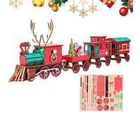 Christmas Train - Mini Painted 3D Holiday Handmade Model DIY Kit
