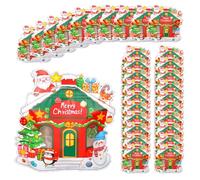 Christmas Treat Bags, Kids Xmas Sealable with Handle 10 Pcs, Leak-Proof & Sealable Zipper Design Mini Christmas Tree Treat Transparent Party Favor Goodie Bag Classroom Favors Travel Snacks(#C*30)