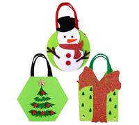 Christmas Treat Bags, Non-woven Bags For Treats, Set Of 3 Christmas Goodie Bags, Christmas Tote Bags With Handles, Reusable Candy Treat Bags, Christmas Shopping Bags, Holiday Bags,
