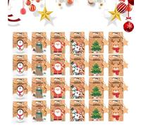 Christmas Treat Bags, Paper Bags for Holiday Favors, Christmas Favor