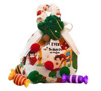 Christmas Treat Bags - Reusable Fabric Pouch, Party Favors Candy Bag | Christmas Treat Bags for Stocking Stuffers, Chocolate, Fruits, Handicrafts | Family, Office, Teachers, Students, Event Planners