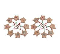 Christmas Treat Boxes - 16-Piece Reusable Festive Decorations For Holiday Fun | Paper With Vibrant Print, Christmas Tree Cookie Boxes With Decorative Design For Tree, Wall, Mantle