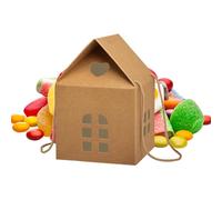 Christmas Treat Boxes, Holiday Party Favor Boxes, House Shape Paper Chocolate Container For Chocolate Seasonal Decorators Family Gatherings Office Teachers Students Event Planners Holiday Festival