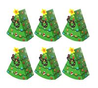 Christmas Treat Boxes - Wrapping Presents Boxes, Shape Red Green Candy Container | 6x Cartoon Pattern Cookie Containers, Festive Home Decoration for Christmas, Mugs, Scarf, Stocki