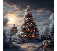 Christmas Tree Architecture Jigsaw Puzzle 150 Pieces 65x65cm/26x26inch, Difficult Jigsaw Puzzles for Adults 150, Beautiful Art Work, Great Festive Puzzle Gift for Men/Women