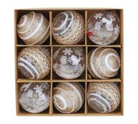 Christmas Tree Balls - Juego de 9 Bolas de Navidad a Prueba de Golpes, Juego de para árbol de Vacaciones, a Prueba de Golpes para árboles, Centro Comercial de Bodas, cumpleaños, Celebraciones