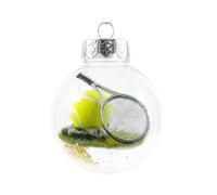 Christmas Tree Balls Ornaments, Seasonal Sports Mini Scene Hangable Decorations, Tennis, Baseball, Golf, Football Designs for Mantle, Porch, Indoor, Outdoor