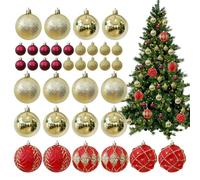 Christmas Tree Balls Set, Shatterproof Christmas Tree Baubles Decorations, 36 Pieces Shatterproof Baubles Pendant For Indoor Outdoor Windowsills Yard Garden Parties Patio Porch