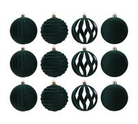 Christmas Tree Balls | Shatterproof 12 Pieces | Tree Ball Green Red Christmas Ornaments - For Pa Are Crafted To Rty Decorations Indoor Fireplace Mantel Kitchen Bedroom Living Room Office Holiday