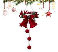 Christmas Tree Bell Ornament - Flocked Fabric, Hangable Winter Party Decorative Pendant | Christmas Door Decor Bell For Garden Yard Patio Front Door