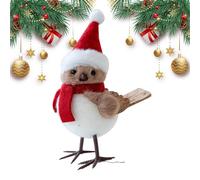Christmas Tree Birds Pendant Ornaments, Cute Hanging Figurine Decorations for Tree Fireplace Table Living Room Parties Home Holiday Family Gathering Display, 3.94 Inches