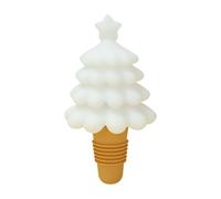 Christmas Tree Bottle Stopper - Silicone Wine Seal Designed For Seasonal Table | Silicone Festive Bottle Stopper In White Green Or Pink Fits Most Bottles Ideal Decorative Accessory For Parties