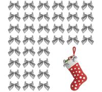 Christmas Tree Bows - Juego de 36 piezas | Decorative Holiday Bows For Trees, Garlands, Wreaths And Crafts, Perfect Christmas Ornaments For Indoor or Outdoor Decor On Mantel, Wall, Window, Door or
