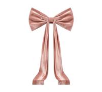 Christmas Tree Bows, Large Velvet Hanging Decorations, Reusable 6 Ft Accent | Soft Velvet Texture Oversized Bow Design Reusable Hanging Accent Adds Festive Charm To Trees Doors Mantels Walls Parties
