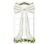 Christmas Tree Bows, Large Velvet Hanging Decorations, Reusable 6 Ft Accent | Soft Velvet Texture Oversized Bow Design Reusable Hanging Accent Adds Festive Charm To Trees Doors Mantels Walls Parties