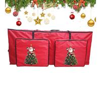 Christmas Tree Box - Extra Large Zippered Storage Container with Reinforced Handles and Side Pockets for Holiday Tree, Garland, Wreath, Basement, Closet, or Garage Organization