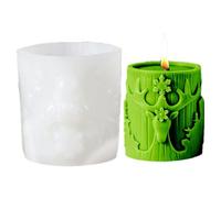 Christmas Tree Candle Mold - Aromatherapy Candles Handmade Wax Soap, Christmas Silicone Molds For Candles, Ornament Grinding Tools, Pillar Aromatherapy Candles Wax Soap Silicone For Aromat