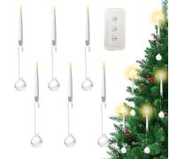 Christmas Tree Candles - Remote Control LED Tapers, Wireless Candlelight Display, Festive Electric Decoration, Long Lasting Ambient Lighting | For Indoor Outdoor Garden Patio Wedding Event Christmas S