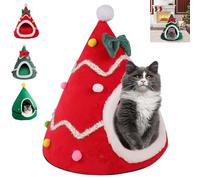 Christmas Tree Cat House, Arvore De Natal Para Gatos, Tunel Para Gatos Arvore De Natal, Cama Tipo Túnel Para Gatos Debajo Del Árbol De Navidad, Cat Teepee House Christmas Warm Cat Bed Para El Invierno