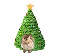 Christmas Tree Cat House Kit | Christmas Tree Cat Bed Material | Indoor Kitten Tent Material Set for Cats Dogs Pets Winter Family | Comfortable Cave Bedding Tent Furniture House Craft