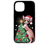 Christmas Tree Cornish Rex Sunglasses Carcasa para iPhone 15