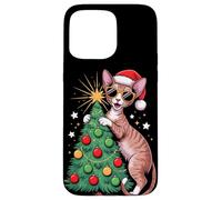 Christmas Tree Cornish Rex Sunglasses Carcasa para iPhone 15 Pro MAX