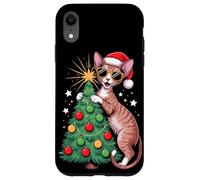 Christmas Tree Cornish Rex Sunglasses Carcasa para iPhone XR