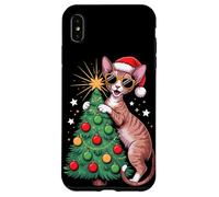 Christmas Tree Cornish Rex Sunglasses Carcasa para iPhone XS MAX