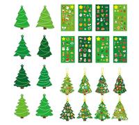 Christmas Tree Craft for Kids, Interactive Ornament Sticker Set, Holiday Tree, Craft Kit with Fun Activity Design, Room Wall Classroom Placement for Children 3 Years + Apartment Interior