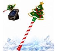 Christmas Tree Credit Card Wand - 3D Printed Tap To Pay Wand For Contactless Payments, Magic Festive Debit Card Holder with Candy Cane Handle, Fun Holiday Checkout Prop (Style-B)