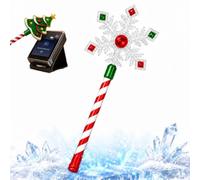 Christmas Tree Credit Card Wand - 3D Printed Tap To Pay Wand For Contactless Payments, Magic Festive Debit Card Holder with Candy Cane Handle, Fun Holiday Checkout Prop (Snow)
