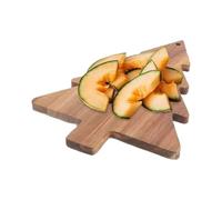 Christmas Tree Cutting Board, Wooden Charcuterie Board, Kitchen Serving Tray, Vegetable Platter with Handle, Festive Christmas Decoration Multipurpose Cheese Boards, Holiday Entertaining Essential