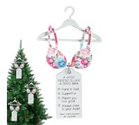 Christmas Tree Decor - Friendship Funny Seasonal Display | Bra Shaped Pendant Friendship Decor Perfect for Window, Living Room, Bedroom, Balcony or Adults Use, 20g