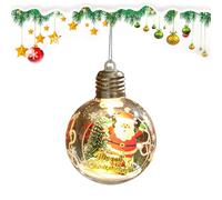 Christmas Tree Decoration Balls - Clear Glowing Ornament Transparent Sphere Warm Light Bright Pendant Holiday Party Hanging Decor Display Seasonal | LED Bauble For Festival Celebration Home