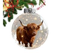 Christmas Tree Decorations - 2D Acrylic Cow Clear Pendants | Wildlife Animal Christmas Tree Charm For Adult Women Kid Girl Including Winter Halloween Cosplay Photo Props Outfit