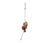 Christmas Tree Decorations - Climbing Santa | Holiday Ornament Santa Claus Pendant on Rope - Perfect for Christmas Tree, Bedroom, Balcony, Doorway, Wall, Garden, Yard, Path, Porch Decor